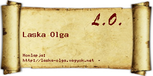 Laska Olga névjegykártya